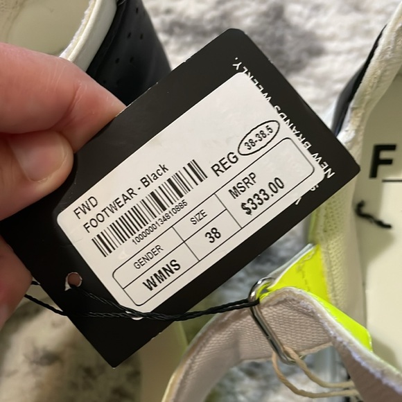 F_WD women’s platform sandal sneakers black and white nomads size 38 - Picture 5 of 15